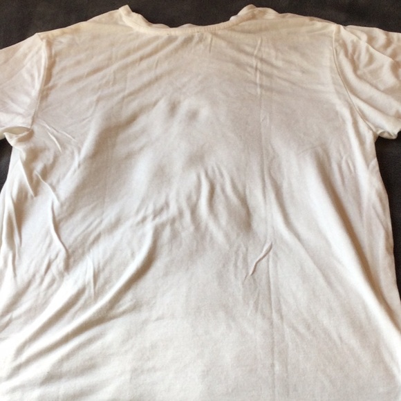 Express white short sleeved tee with pearls, small. - Picture 4 of 5
